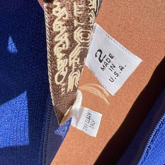 St. John Vintage Bedazzled Mock Turtleneck Sweater with Shoulder Pads, Women’s 2 - Picture 9 of 11